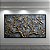 Quadro Decorativo Árvore Dourada com Folhas em Relevo Textura Cinza 6427 - Imagem 5