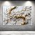 Quadro Decorativo Árvore Dourada Flores Brancas e Pássaros em Relevo 6442 - Imagem 3