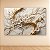 Quadro Decorativo Árvore Dourada Flores Brancas e Pássaros em Relevo 6442 - Imagem 1