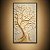 Quadro Decorativo Árvore Texturizada 3D com Folhas Douradas e Brancas 6436 - Imagem 2