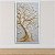 Quadro Decorativo Árvore Texturizada 3D com Folhas Douradas e Brancas 6436 - Imagem 5