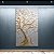 Quadro Decorativo Árvore Texturizada 3D com Folhas Douradas e Brancas 6436 - Imagem 4