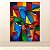 Quadro Decorativo Abstrato Moderno Rostos Geométricos Coloridos 6496 - Imagem 3