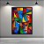 Quadro Decorativo Abstrato Moderno Rostos Geométricos Coloridos 6496 - Imagem 4