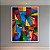 Quadro Decorativo Abstrato Moderno Rostos Geométricos Coloridos 6496 - Imagem 1
