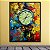 Quadro Decorativo Abstrato Relógio Antigo com Textura e Cores Vibrantes 6495 - Imagem 2