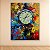 Quadro Decorativo Abstrato Relógio Antigo com Textura e Cores Vibrantes 6495 - Imagem 4