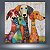 Quadro Decorativo Quatro Cachorros Coloridos Estilo Abstrato e Lúdico 6469 - Imagem 3