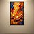 Quadro Decorativo Abstrato Velas Chamas e Pinceladas Texturizadas 6485 - Imagem 4