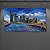 Quadro Decorativo Paisagem Urbana Cidades Arranha-Céus à Noite 6453 - Imagem 3