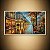 Quadro Decorativo Paisagem Urbana Paris Rua Chuvosa com Boutique 6489 - Imagem 1
