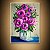 Quadro Decorativo Florais Buquê de Rosas Roxas em Vaso de Vidro 6459 - Imagem 4