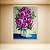 Quadro Decorativo Florais Buquê de Rosas Roxas em Vaso de Vidro 6459 - Imagem 3
