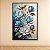 Quadro Decorativo Florais Flores Azuis Magnólias em Fundo Abstrato 6500 - Imagem 1