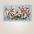 Quadro Decorativo Florais Flores Rosa e Brancas com Pinceladas em Relevo 6461 - Imagem 4