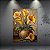 Quadro Decorativo Florais Jarro com Flores Amarelas e Lavanda em Relevo 6518 - Imagem 2