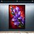 Quadro Decorativo Flores Roxas Abstratas em Fundo Vermelho e Laranja 6521 - Imagem 3