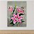 Quadro Decorativo Lírios Cor de Rosa com Folhagens Verdes e Fundo Neutro 6490 - Imagem 5