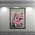 Quadro Decorativo Lírios Cor de Rosa com Folhagens Verdes e Fundo Neutro 6490 - Imagem 2