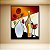 Quadro Decorativo Natureza Morta com Garrafa Vinho Taça e Flores 6498 - Imagem 3
