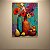 Quadro Decorativo Natureza Morta com Vasos Coloridos, Flores e Frutas 6510 - Imagem 4