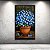Quadro Decorativo Vaso de Flores Azuis em Oleo 6519 - Imagem 1