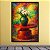 Quadro Decorativo Vaso de Flores em Cores Vibrantes e Pinceladas 6468 - Imagem 4
