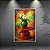 Quadro Decorativo Vaso de Flores em Cores Vibrantes e Pinceladas 6468 - Imagem 1