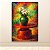 Quadro Decorativo Vaso de Flores em Cores Vibrantes e Pinceladas 6468 - Imagem 3
