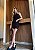Vestido Curto Decote Preto Com Off - Imagem 3