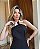 Vestido Curto Decote Preto Com Off - Imagem 4