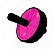 Roda para Abdominal - Preto/Rosa - Liveup Sports - Imagem 2