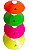 Chapéu Chinês com 12 Peças Acte, Cores Sortidas (Laranja, Amarelo, Rosa e Verde) 20cm - Imagem 1