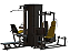 Multi Estação 4x 80kg c/ Carenagem (flexo extensor, leg press, voador, puxada alta baixa) - Multi - Imagem 1