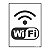 Placa para sinalização wifi 15x20cm Sinalize - Imagem 1