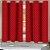 Cortina de Cozinha Poá Vermelho - 2,60m x 1,40m alt. p/ Varão de 2m (Simples) - Imagem 1