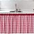 Cortina de Pia 2,20m x 80cm - Xadrez Vermelho - Imagem 1
