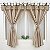 Cortina Slim Bege 2,60m x 1,40m Altura- Babadinho Floral - Imagem 1
