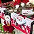 Caminho  P/ Decoração Mesa  De Natal 1,30m x 40cm -Papai Noel Vermelho - Imagem 2