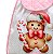 Puxa Saco/Guarda Sacolas -Coleção Estampa Digital Natal Rosa Boneco Gengibre - Imagem 2