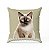 01 Capa Para Almofada Decorativa Gato Siamês Realista Para amantes de Felinos - Imagem 1