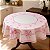 Toalha de Mesa Redonda 1,45 X 1,45 Mesa 4 Lugares Estampa Digital Laços Rosa - Imagem 2