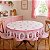 Toalha de Mesa Festa Redonda 1,45 X 1,45 Mesa 4 Lugares Estampa Digital Cupcake Rosa - Imagem 1