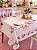 Toalha Para Mesa 4 Lugares 1,45m x 1,35 Papai Noel Rosa Natal - Imagem 5