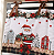 Kit Para Fogão 04 Bocas Estampa Digital Natal Papai Noel Xadrez - Imagem 2