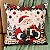 Kit Com 2 Capas P/ Almofada De Natal Composê Papai Noel E Rena Natalina - Imagem 4