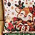 Kit Com 2 Capas P/ Almofada De Natal Composê Papai Noel E Rena Natalina - Imagem 3