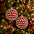 Jogo Com 2 Bolas de Natal 12cm Vermelhas Com Aplicações De Peças Peroladas - Imagem 3