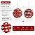 Jogo Com 2 Bolas de Natal 12cm Vermelhas Com Aplicações De Peças Peroladas - Imagem 2
