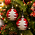 Jogo Com 2 Bolas de Natal 10cm Vermelhas Com Decoração Prata - Imagem 3